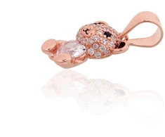 Diamond Sky Jewelry Sidabrinis pakabukas su cirkoniais ir emaliu „Bear“