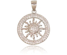 Diamond Sky Jewelry Sidabrinis pakabukas su cirkoniais „Sun VI“
