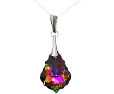 Diamond Sky Jewelry Sidabrinis pakabukas „Baroque IV (Vitrail Medium)“ su Swarovski® kristalais