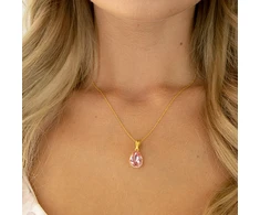 Diamond Sky Jewelry Sidabrinis pakabukas „Crystal Drop (Light Rose)“ su Preciosa® kristalais