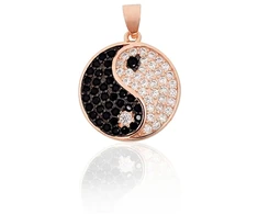 Diamond Sky Jewelry Sidabrinis pakabukas su cirkoniais „Yin Yang“
