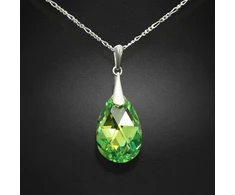 Diamond Sky Jewelry Sidabrinis pakabukas „Baroque (Peridot AB)“ su Swarovski® kristalais
