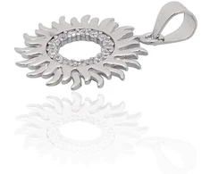 Diamond Sky Jewelry Sidabrinis pakabukas su cirkoniais „Sun V“