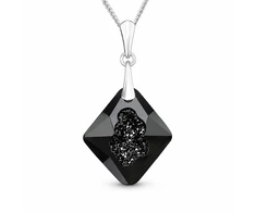 Diamond Sky Jewelry Sidabrinis pakabukas „Growing Crystal (Jet)“ su Swarovski® kristalais