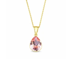 Diamond Sky Jewelry Sidabrinis pakabukas „Crystal Drop (Light Rose)“ su Preciosa® kristalais
