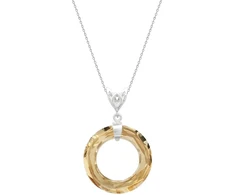 Diamond Sky Jewelry Sidabrinis pakabukas „Cosmic Ring (Golden Shadow)“ su Swarovski® kristalais