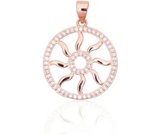Diamond Sky Jewelry Sidabrinis pakabukas su cirkoniais „Sun III“