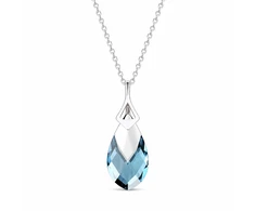 Diamond Sky Jewelry Sidabrinis pakabukas „Baroque II (Aquamarine Light Chrome)“ su Swarovski® kristalais