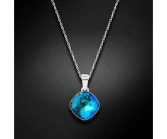 Diamond Sky Jewelry Sidabrinis pakabukas „Glare II (Bermuda Mėlyna)“ su Swarovski® kristalais