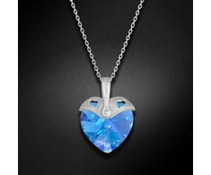 Diamond Sky Jewelry Sidabrinis pakabukas „Cupid (Aquamarine AB)“ su Swarovski® kristalais