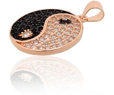 Diamond Sky Jewelry Sidabrinis pakabukas su cirkoniais „Yin Yang“