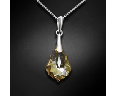 Diamond Sky Jewelry Sidabrinis pakabukas „Baroque IV (Golden Shadow)“ su Swarovski® kristalais