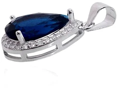 Diamond Sky Jewelry Sidabrinis pakabukas su cirkoniais „Kristalo Lašas III“