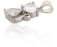 Diamond Sky Jewelry Sidabrinis pakabukas su cirkoniais „Crystal Cat“