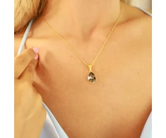 Diamond Sky Jewelry Sidabrinis pakabukas „Crystal Drop (Juodas Diamond)“ su Preciosa® kristalais