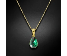 Diamond Sky Jewelry Sidabrinis pakabukas „Crystal Drop (Emerald)“ su Preciosa® kristalais