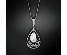 Diamond Sky Jewelry Sidabrinis pakabukas „Baroque Drop“ su Swarovski® perlais