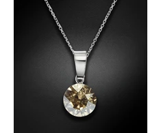 Diamond Sky Jewelry Sidabrinis pakabukas „Classic (Golden Shadow)“ su Swarovski® kristalais