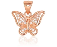 Diamond Sky Jewelry Sidabrinis pakabukas su cirkoniais „Butterfly III“