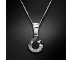 Diamond Sky Jewelry Sidabrinis pakabukas „Classic (Jet Hematite)“ su Swarovski® kristalais