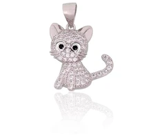 Diamond Sky Jewelry Sidabrinis pakabukas su cirkoniais „Kačiukas“