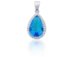 Diamond Sky Jewelry Sidabrinis pakabukas su cirkoniais „Moon Tear“