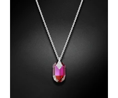 Diamond Sky Jewelry Sidabrinis pakabukas „Symbiosis II (Fuchsia Raudona Magma)“ su Swarovski® kristalais