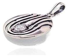 Diamond Sky Jewelry Sidabrinis pakabukas su cirkoniais „Sidabrinis Current“