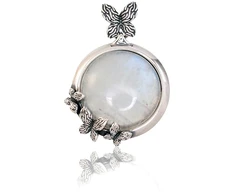 Diamond Sky Jewelry Sidabrinis pakabukas su mėnulio akmeniu „Nocturne“