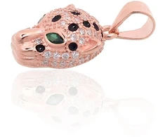 Diamond Sky Jewelry Sidabrinis pakabukas su cirkoniais ir emaliu „Panthera“