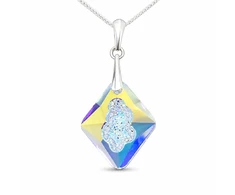 Diamond Sky Jewelry Sidabrinis pakabukas „Growing Crystal (Aurora Borealis)“ su Swarovski® kristalais