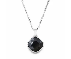 Diamond Sky Jewelry Sidabrinis pakabukas „Glare II (Jet)“ su Swarovski® kristalais