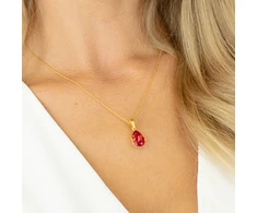Diamond Sky Jewelry Sidabrinis pakabukas „Crystal Drop (Light Siam)“ su Preciosa® kristalais