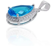 Diamond Sky Jewelry Sidabrinis pakabukas su cirkoniais „Moon Tear“