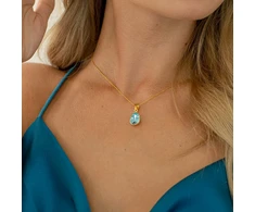 Diamond Sky Jewelry Sidabrinis pakabukas „Crystal Drop (Aqua Bohemica)“ su Preciosa® kristalais