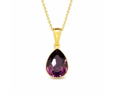 Diamond Sky Jewelry Sidabrinis pakabukas „Crystal Drop (Amethyst)“ su Preciosa® kristalais