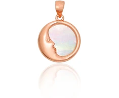Diamond Sky Jewelry Sidabrinis pakabukas su perlamutru „Moonface“
