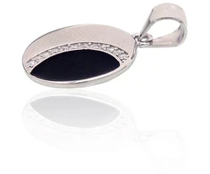 Diamond Sky Jewelry Sidabrinis pakabukas su cirkoniais ir emaliu „Eclipse“
