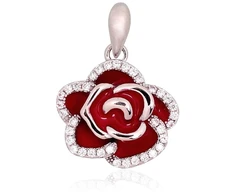 Diamond Sky Jewelry Sidabrinis pakabukas su cirkoniais ir emaliu „Tango“
