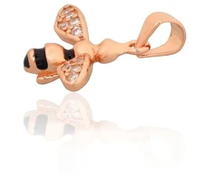 Diamond Sky Jewelry Sidabrinis pakabukas su cirkoniais ir emaliu „Pchelka II“
