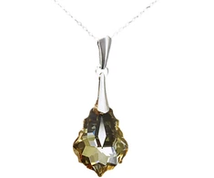 Diamond Sky Jewelry Sidabrinis pakabukas „Baroque IV (Golden Shadow)“ su Swarovski® kristalais