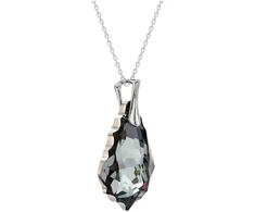 Diamond Sky Jewelry Sidabrinis pakabukas „Baroque V (Sidabrinis Night)“ su Swarovski® kristalais