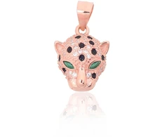 Diamond Sky Jewelry Sidabrinis pakabukas su cirkoniais ir emaliu „Panthera“