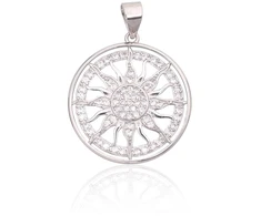 Diamond Sky Jewelry Sidabrinis pakabukas su cirkoniais „Sun II“