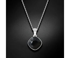 Diamond Sky Jewelry Sidabrinis pakabukas „Glare II (Jet)“ su Swarovski® kristalais