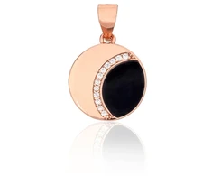 Diamond Sky Jewelry Sidabrinis pakabukas su cirkoniais ir emaliu „Eclipse II“