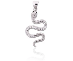 Diamond Sky Jewelry Sidabrinis pakabukas su cirkoniais „Gyvatė II“