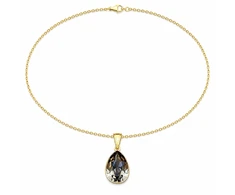 Diamond Sky Jewelry Sidabrinis pakabukas „Crystal Drop (Juodas Diamond)“ su Preciosa® kristalais