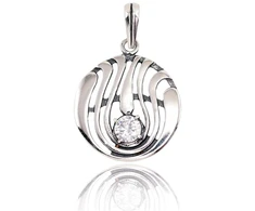 Diamond Sky Jewelry Sidabrinis pakabukas su cirkoniais „Sidabrinis Current“