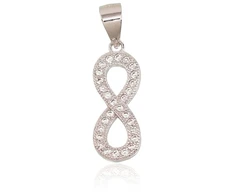 Diamond Sky Jewelry Sidabrinis pakabukas su cirkoniais „Infinity II“